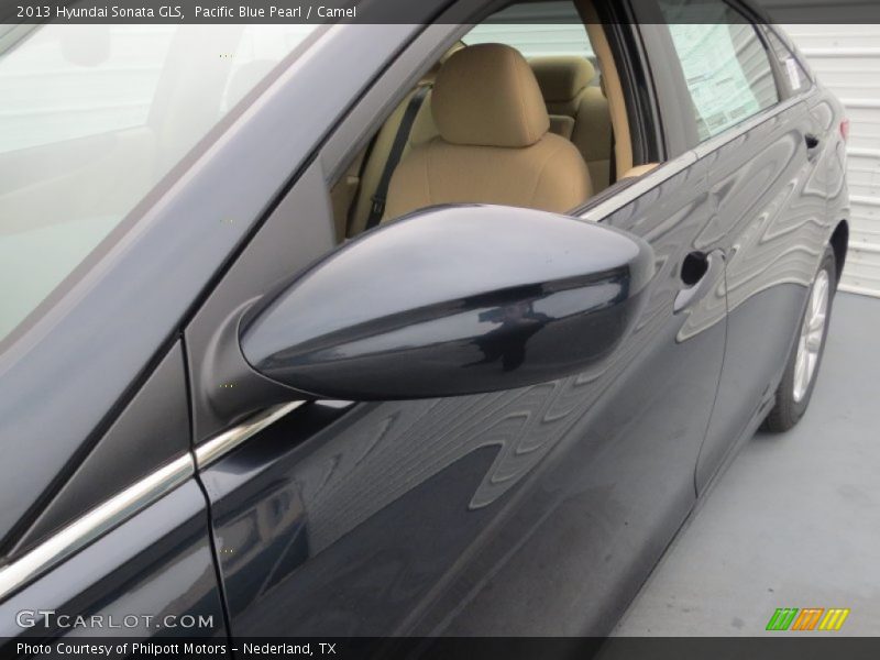 Pacific Blue Pearl / Camel 2013 Hyundai Sonata GLS