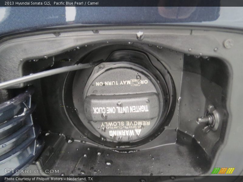 Pacific Blue Pearl / Camel 2013 Hyundai Sonata GLS