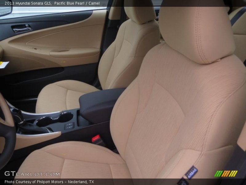 Pacific Blue Pearl / Camel 2013 Hyundai Sonata GLS
