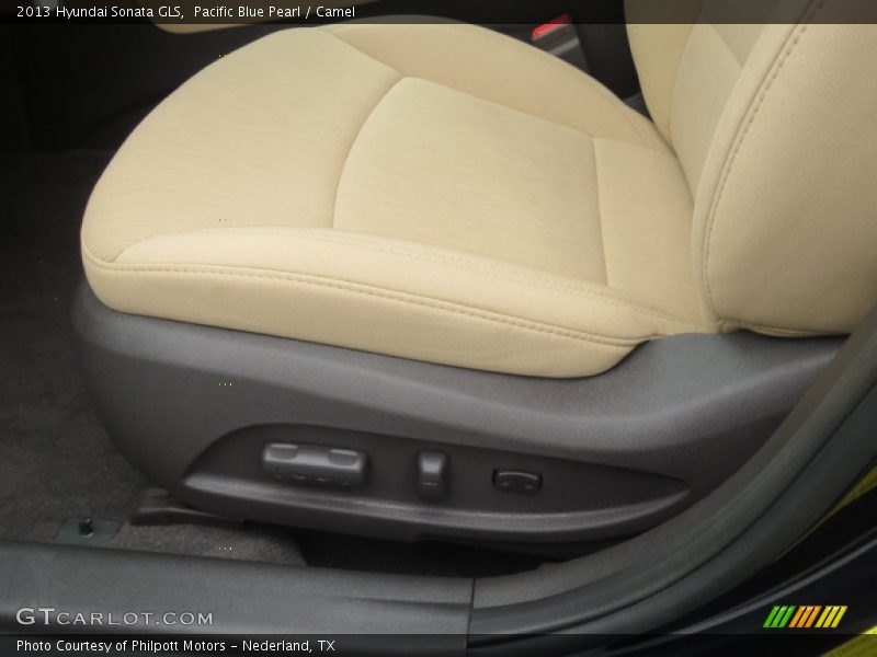 Pacific Blue Pearl / Camel 2013 Hyundai Sonata GLS