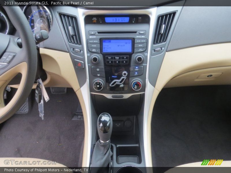 Pacific Blue Pearl / Camel 2013 Hyundai Sonata GLS