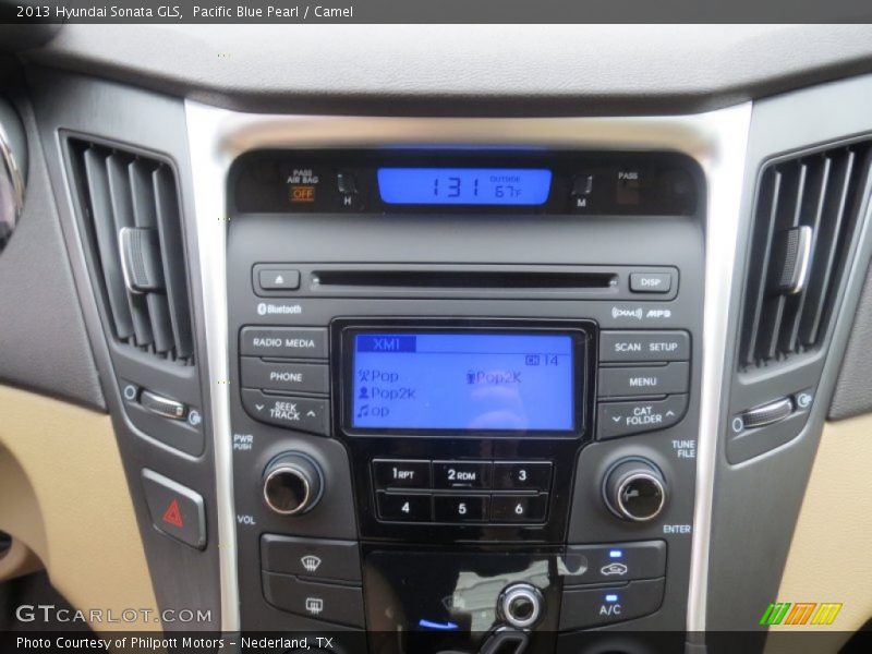 Pacific Blue Pearl / Camel 2013 Hyundai Sonata GLS