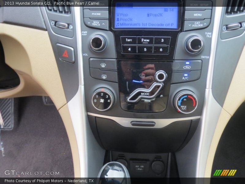 Pacific Blue Pearl / Camel 2013 Hyundai Sonata GLS