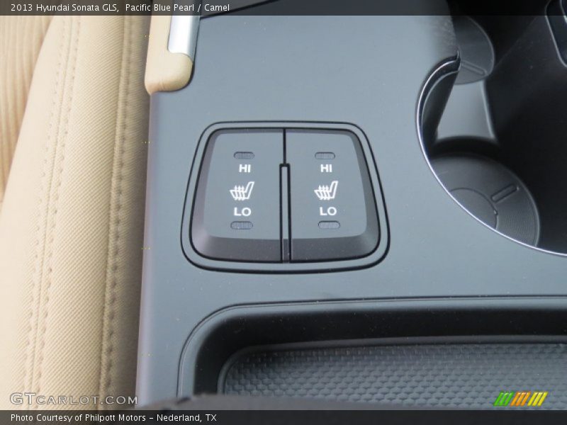 Pacific Blue Pearl / Camel 2013 Hyundai Sonata GLS