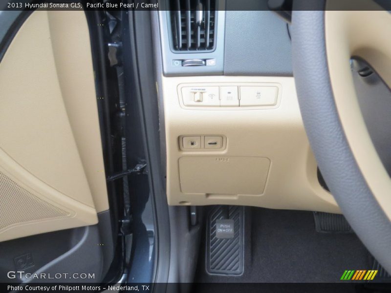 Pacific Blue Pearl / Camel 2013 Hyundai Sonata GLS