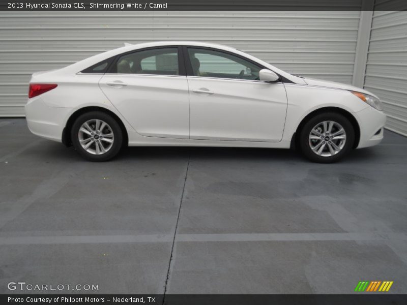Shimmering White / Camel 2013 Hyundai Sonata GLS