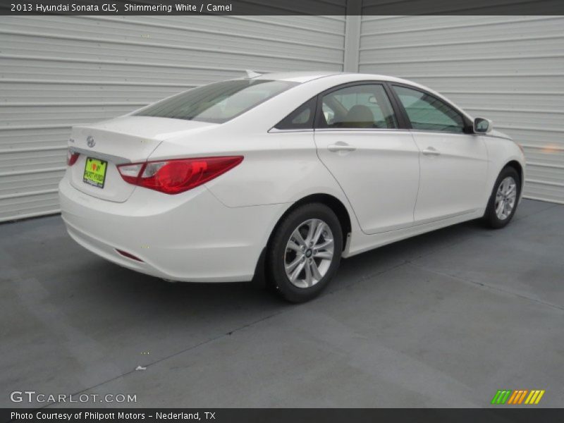 Shimmering White / Camel 2013 Hyundai Sonata GLS