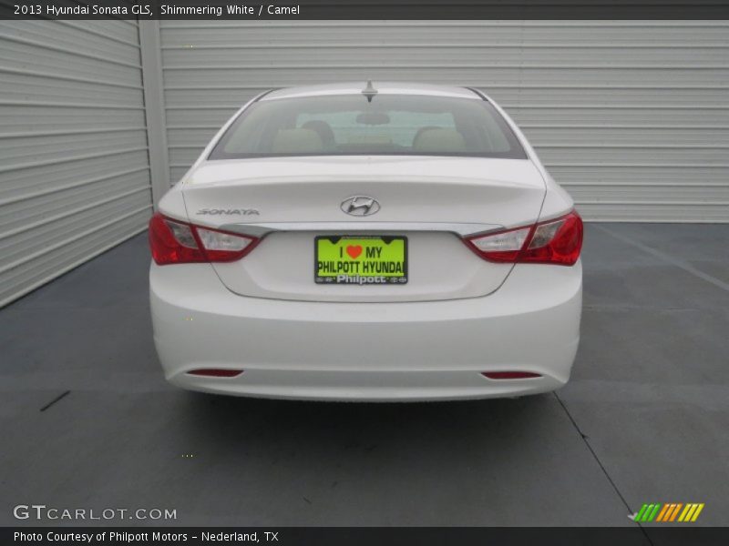 Shimmering White / Camel 2013 Hyundai Sonata GLS