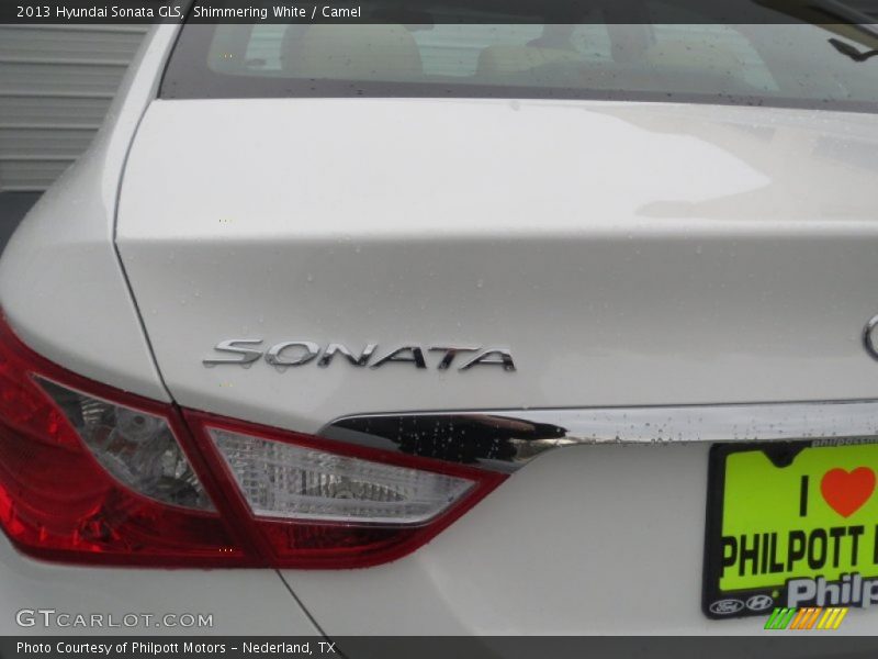 Shimmering White / Camel 2013 Hyundai Sonata GLS