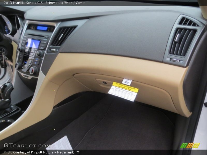 Shimmering White / Camel 2013 Hyundai Sonata GLS