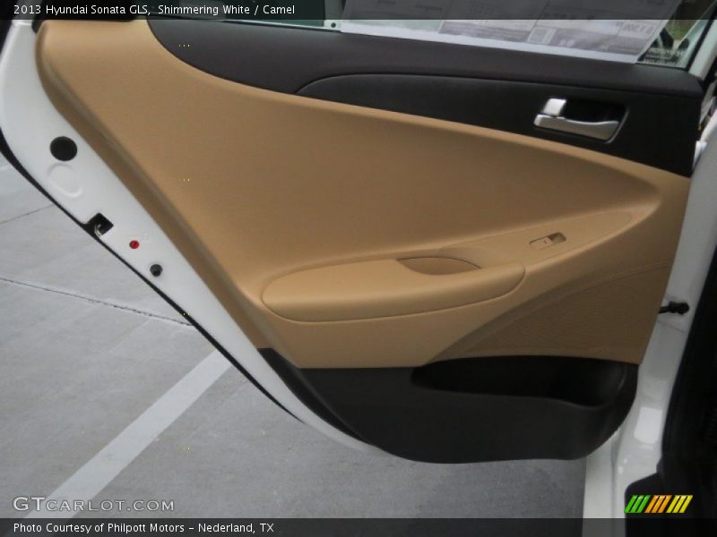 Shimmering White / Camel 2013 Hyundai Sonata GLS