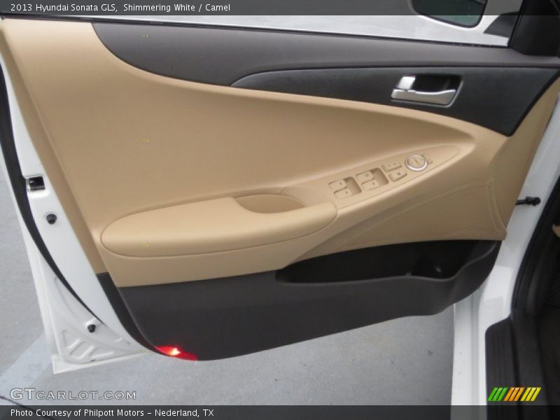 Shimmering White / Camel 2013 Hyundai Sonata GLS