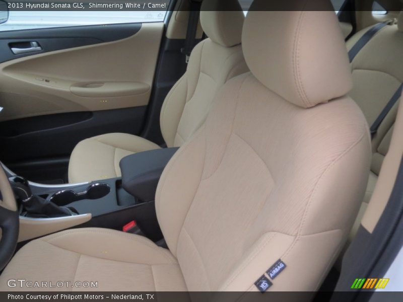 Shimmering White / Camel 2013 Hyundai Sonata GLS