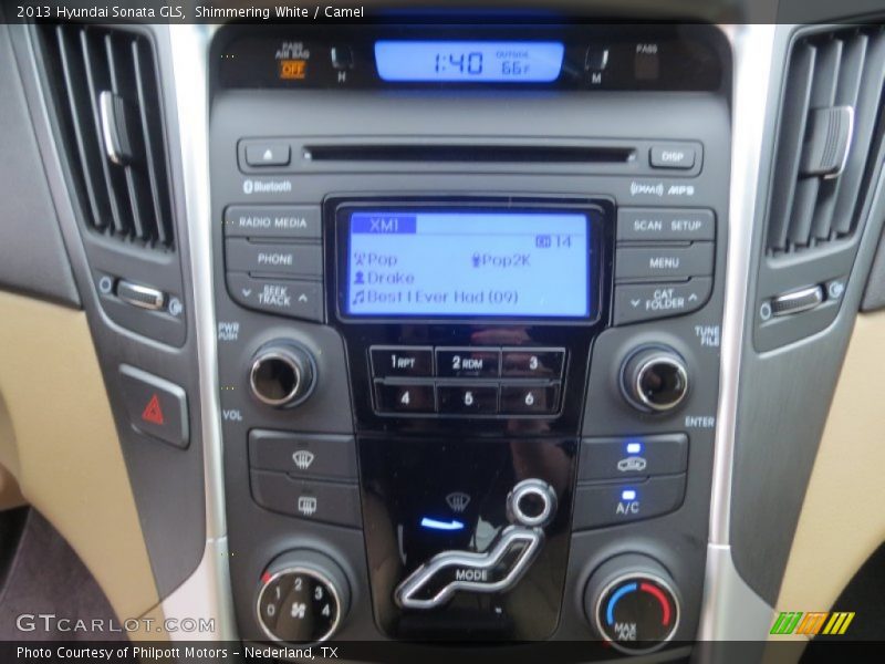 Shimmering White / Camel 2013 Hyundai Sonata GLS