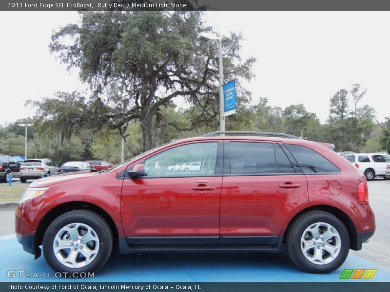 Ruby Red / Medium Light Stone 2013 Ford Edge SEL EcoBoost