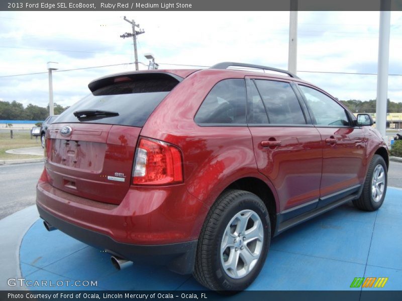 Ruby Red / Medium Light Stone 2013 Ford Edge SEL EcoBoost
