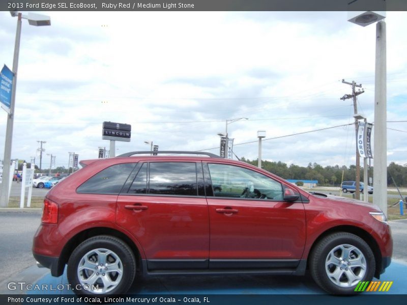 Ruby Red / Medium Light Stone 2013 Ford Edge SEL EcoBoost