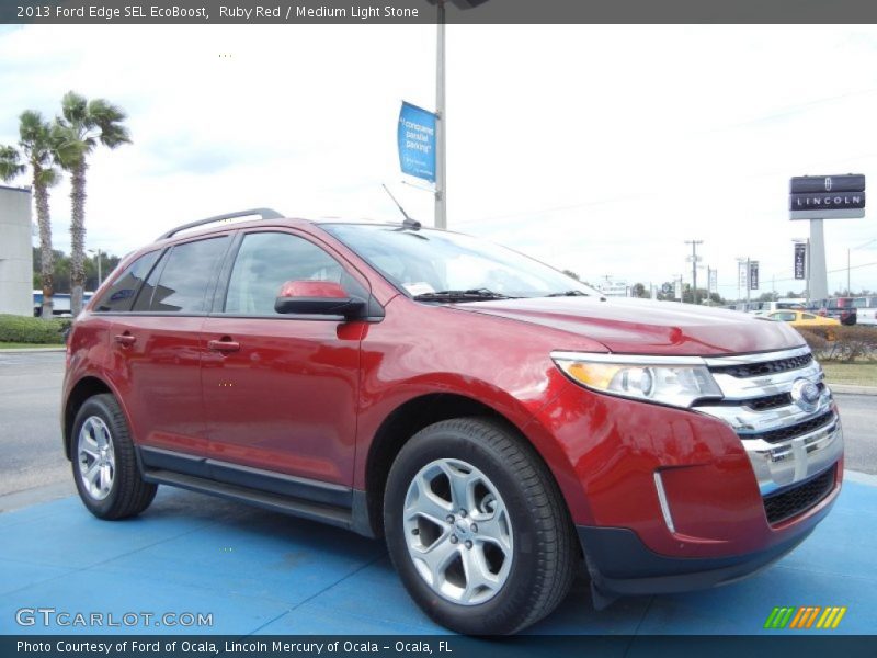 Ruby Red / Medium Light Stone 2013 Ford Edge SEL EcoBoost