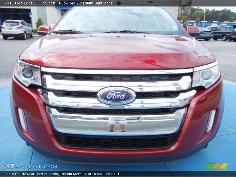 Ruby Red / Medium Light Stone 2013 Ford Edge SEL EcoBoost