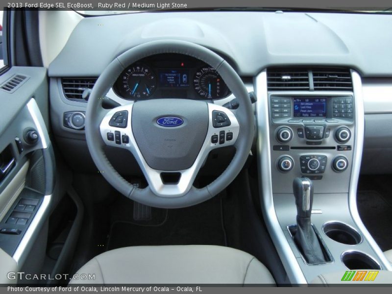 Ruby Red / Medium Light Stone 2013 Ford Edge SEL EcoBoost