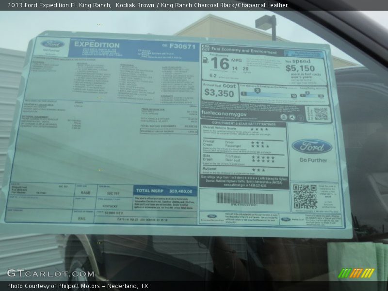  2013 Expedition EL King Ranch Window Sticker