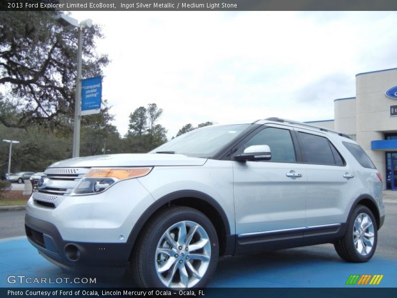 Ingot Silver Metallic / Medium Light Stone 2013 Ford Explorer Limited EcoBoost