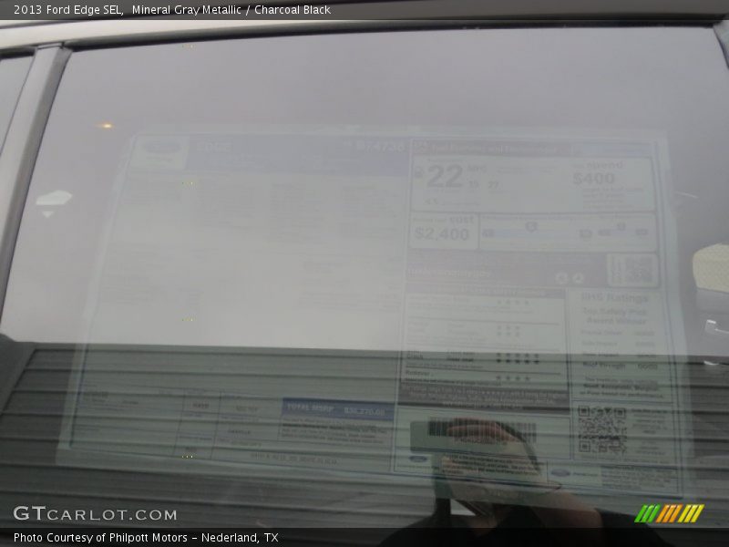 Mineral Gray Metallic / Charcoal Black 2013 Ford Edge SEL