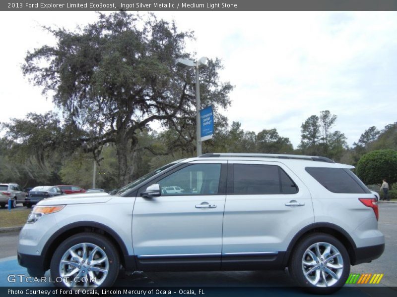 Ingot Silver Metallic / Medium Light Stone 2013 Ford Explorer Limited EcoBoost