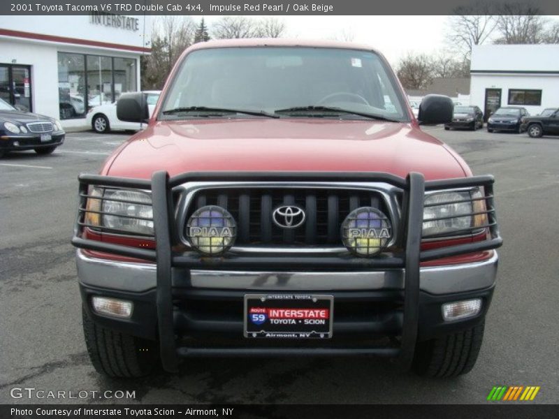 Impulse Red Pearl / Oak Beige 2001 Toyota Tacoma V6 TRD Double Cab 4x4