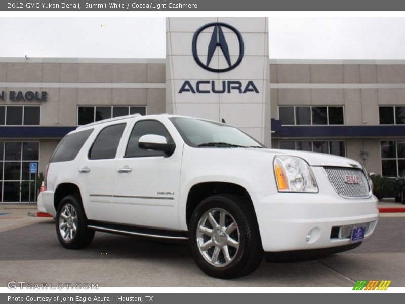 Summit White / Cocoa/Light Cashmere 2012 GMC Yukon Denali