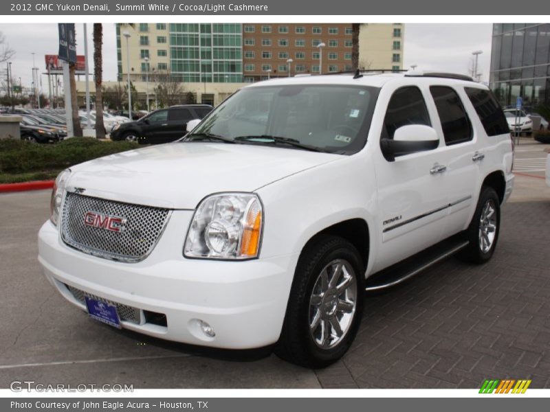 Summit White / Cocoa/Light Cashmere 2012 GMC Yukon Denali
