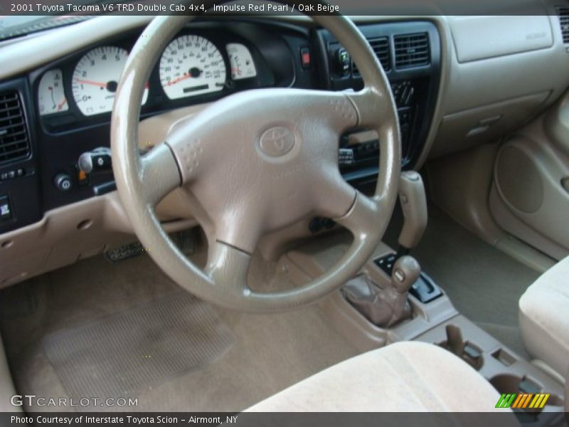 Impulse Red Pearl / Oak Beige 2001 Toyota Tacoma V6 TRD Double Cab 4x4