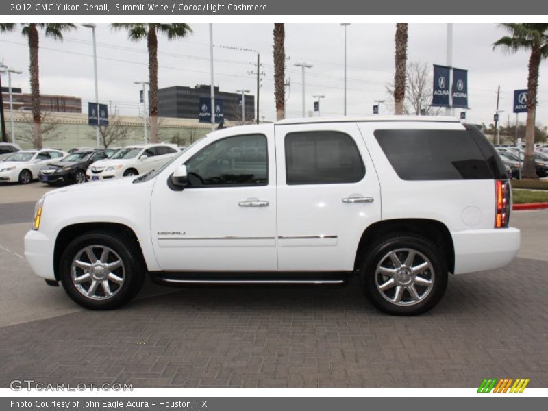 Summit White / Cocoa/Light Cashmere 2012 GMC Yukon Denali