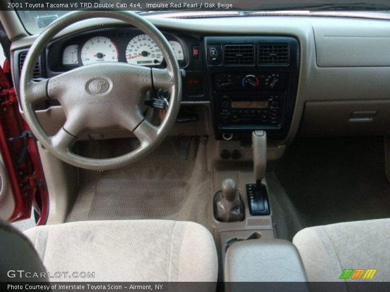 Impulse Red Pearl / Oak Beige 2001 Toyota Tacoma V6 TRD Double Cab 4x4