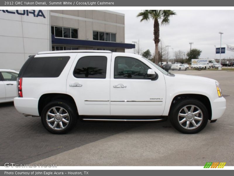Summit White / Cocoa/Light Cashmere 2012 GMC Yukon Denali
