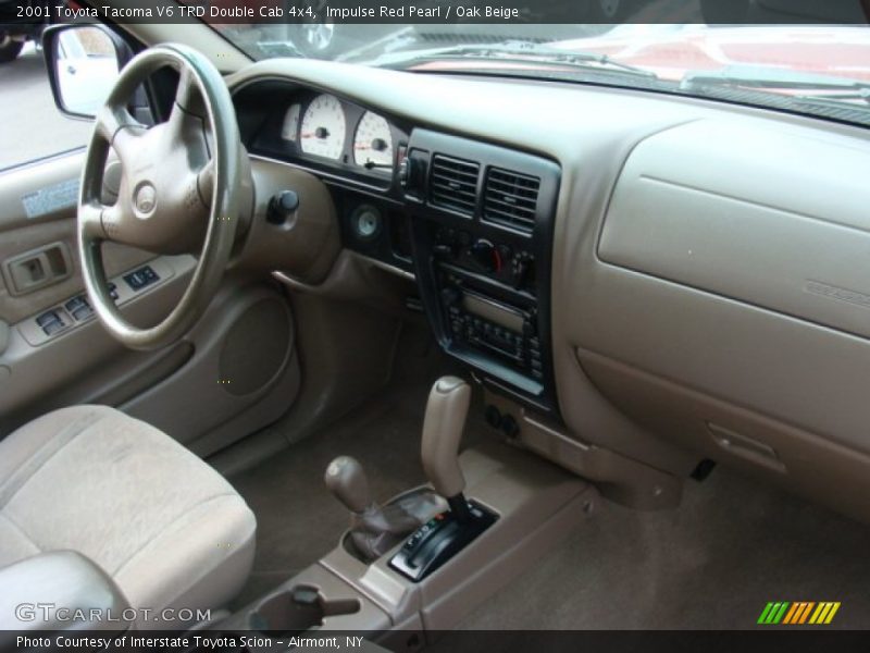 Impulse Red Pearl / Oak Beige 2001 Toyota Tacoma V6 TRD Double Cab 4x4