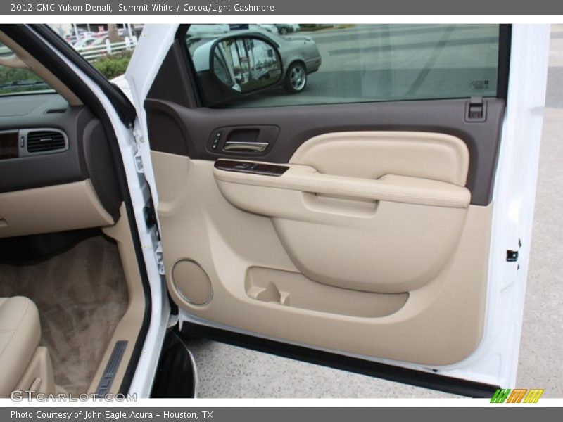 Summit White / Cocoa/Light Cashmere 2012 GMC Yukon Denali