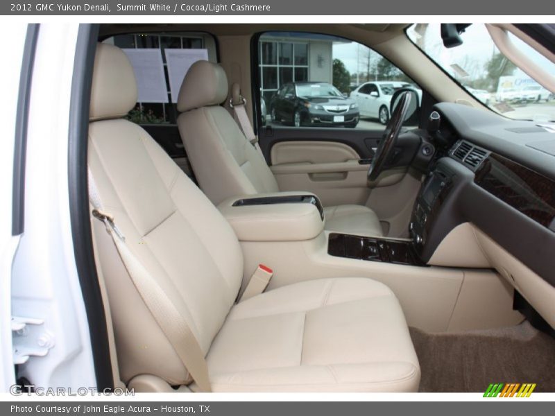 Summit White / Cocoa/Light Cashmere 2012 GMC Yukon Denali
