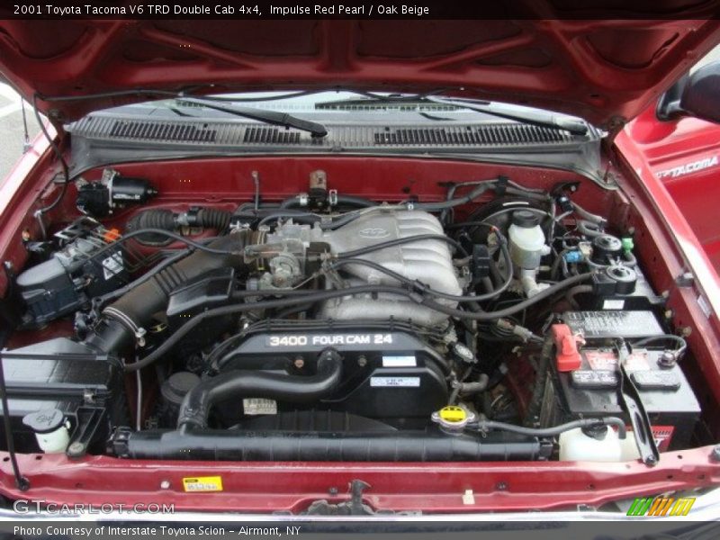Impulse Red Pearl / Oak Beige 2001 Toyota Tacoma V6 TRD Double Cab 4x4