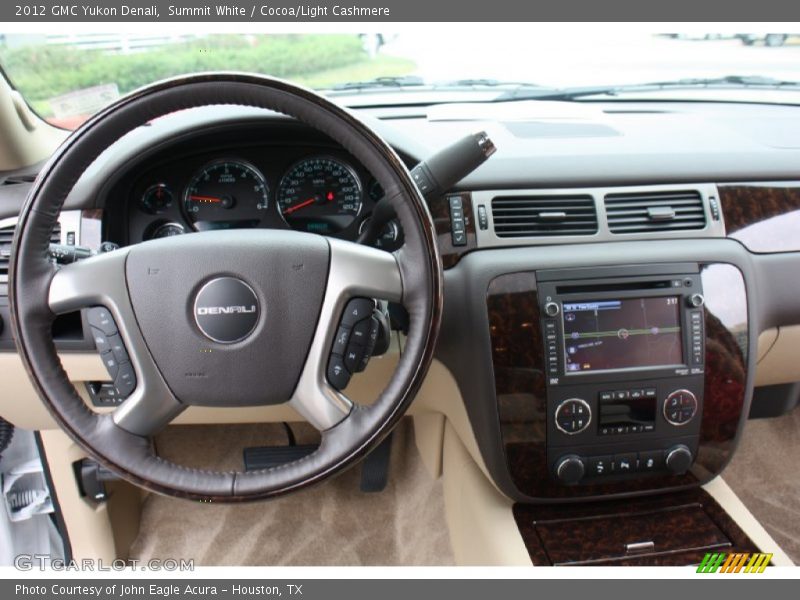 Summit White / Cocoa/Light Cashmere 2012 GMC Yukon Denali