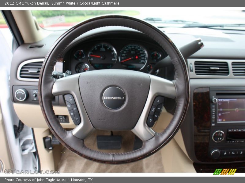 Summit White / Cocoa/Light Cashmere 2012 GMC Yukon Denali