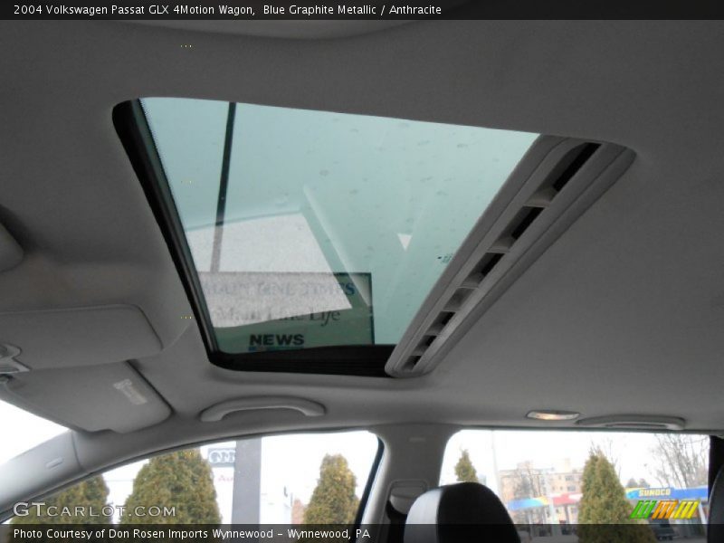 Sunroof of 2004 Passat GLX 4Motion Wagon
