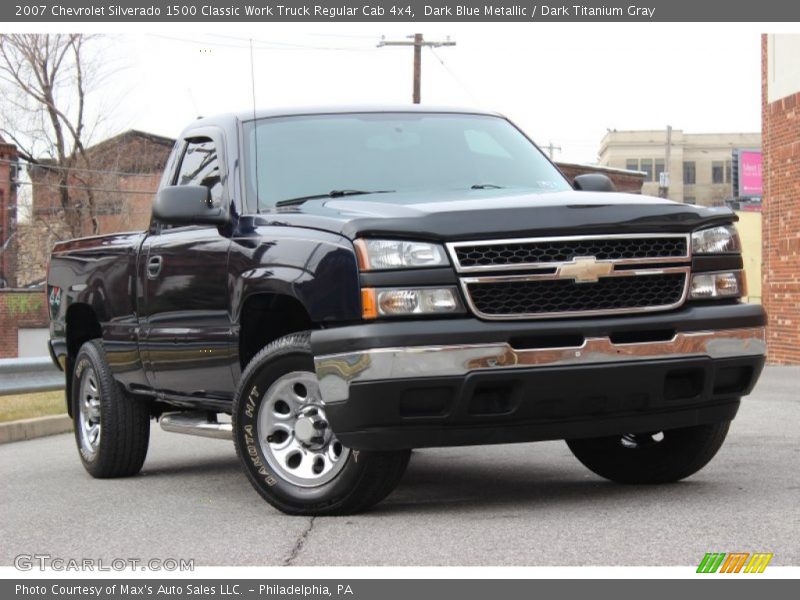 Dark Blue Metallic / Dark Titanium Gray 2007 Chevrolet Silverado 1500 Classic Work Truck Regular Cab 4x4