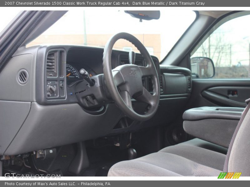 Dark Blue Metallic / Dark Titanium Gray 2007 Chevrolet Silverado 1500 Classic Work Truck Regular Cab 4x4