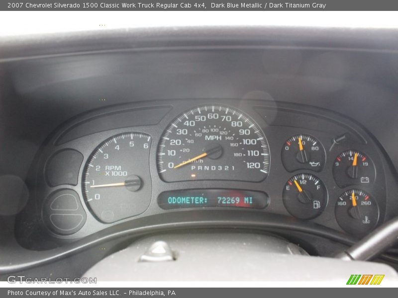 Dark Blue Metallic / Dark Titanium Gray 2007 Chevrolet Silverado 1500 Classic Work Truck Regular Cab 4x4