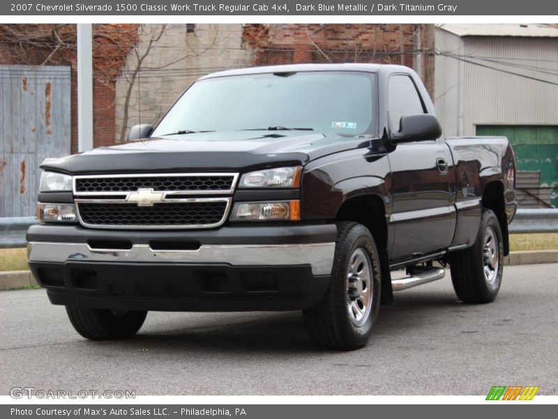 Dark Blue Metallic / Dark Titanium Gray 2007 Chevrolet Silverado 1500 Classic Work Truck Regular Cab 4x4