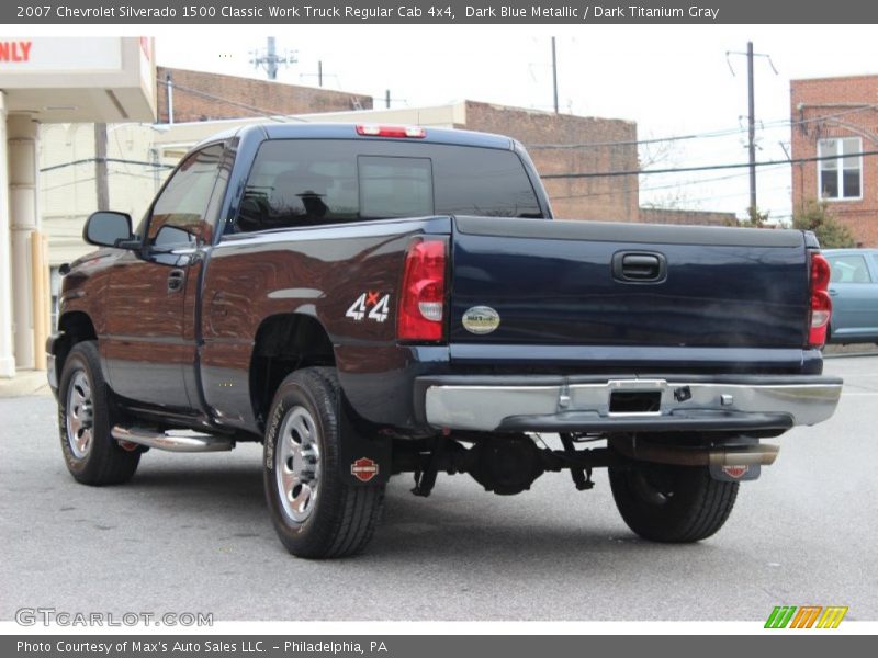 Dark Blue Metallic / Dark Titanium Gray 2007 Chevrolet Silverado 1500 Classic Work Truck Regular Cab 4x4