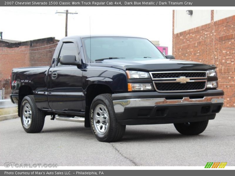 Dark Blue Metallic / Dark Titanium Gray 2007 Chevrolet Silverado 1500 Classic Work Truck Regular Cab 4x4