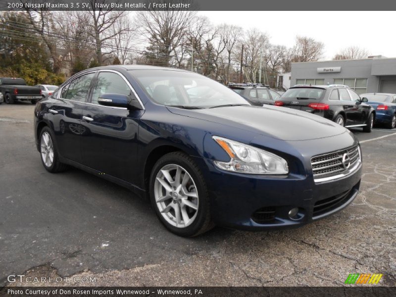 Navy Blue Metallic / Frost Leather 2009 Nissan Maxima 3.5 SV