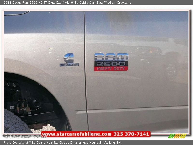 White Gold / Dark Slate/Medium Graystone 2011 Dodge Ram 2500 HD ST Crew Cab 4x4